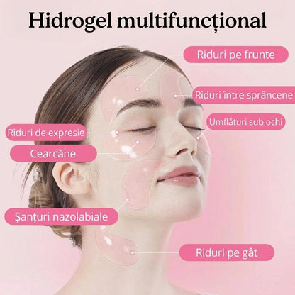 Plasturi hidrogelici sub ochi cu peptide și colagen