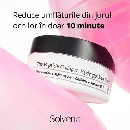 Plasturi hidrogelici sub ochi cu peptide și colagen