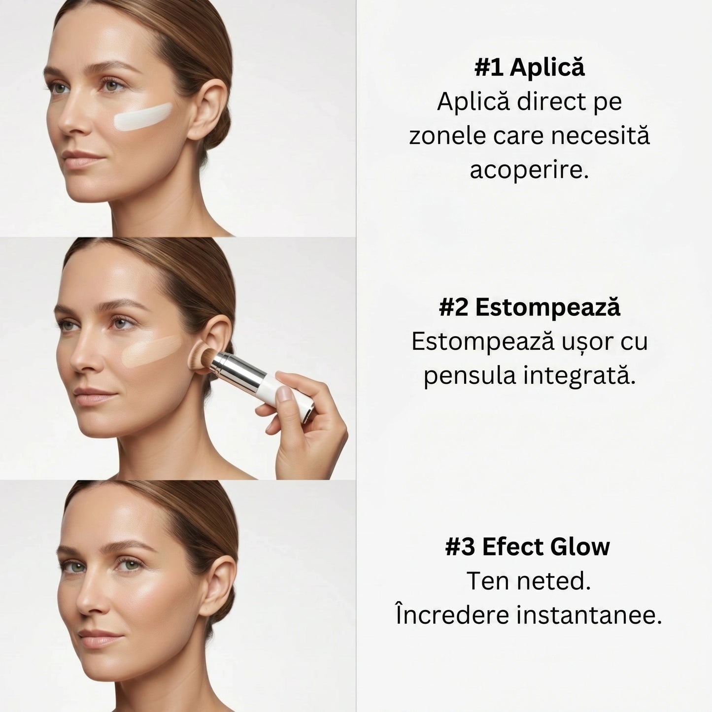 Fond de ten 2-în-1 care se adaptează pielii