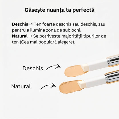 Fond de ten 2-în-1 care se adaptează pielii